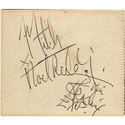Jimi Hendrix Experience Autographs 1967 w/LOA