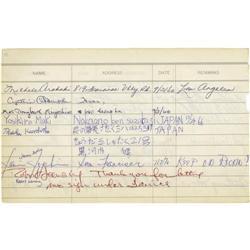 Janis Joplin Signed Registry 1970