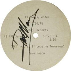 Dave Mason Autographed Acetate 1978