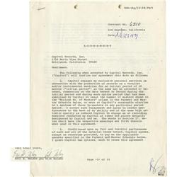 Rick Nelson Signed Contract