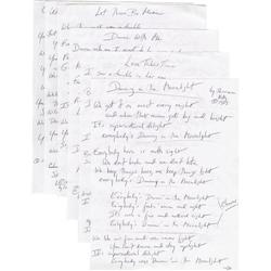 Larry Hoppen Handwritten Lyrics