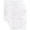 Larry Hoppen Handwritten Lyrics