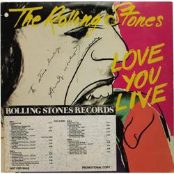 Rolling Stones "Love You Live" Signed by Warhol