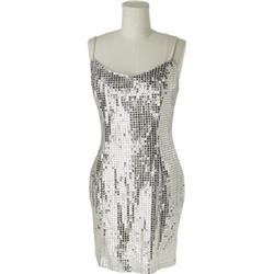 Diana Ross Stage Worn Silver Sequin Dress w/COA