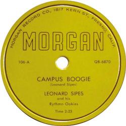 Leonard Sipes "Campus Boogie" 78 (Morgan 1954)