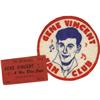 Image 1 : Gene Vincent Concert Ticket and Fan Club Patch