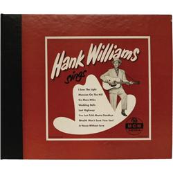 Hank Williams Sings 78 Album (MGM 107, 1952).