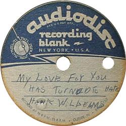 Hank William, Lefty Fritzel, Faron Young Acetate