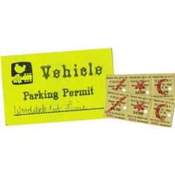 Woodstock Original Parking Permit and Tickets