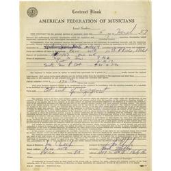 Hank Mobley Signed Contract