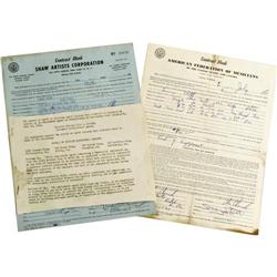 Sonny Stitt Signed Contracts