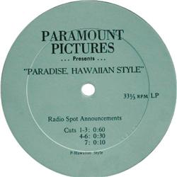 Elvis Presley 10" Radio Spot Announcements Group