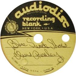 Elvis Presley "Blue Suede Shoes" Acetate