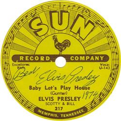 Elvis Presley Autographed Sun Records Label