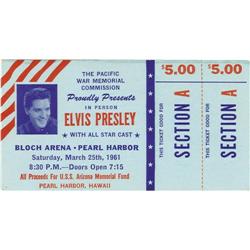 Elvis Presley Concert Ticket and RCA Newsletter