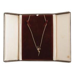 Elvis Presley Gold "TCB" Necklace w/Leather Box