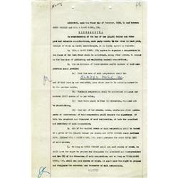Elvis Presley Signed Agreement
