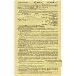 Elvis Presley Signed Auto Lease Contract