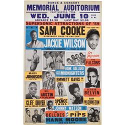 Sam Cooke/Jackie Wilson Revue Show Poster (1959)