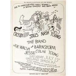 Crosby Stills Nash Young Oakland Concert Poster