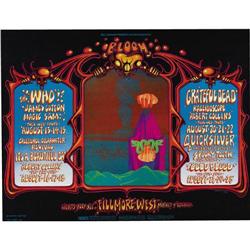 Who / Grateful Dead Fillmore West Concert Poster