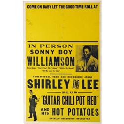 Sonny Boy Williamson Window Card Venue Poster