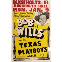 Bob Wills and the Texas Playboys Venue Poster