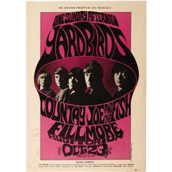 Yardbirds/Country Joe & the Fish Fillmore Poster