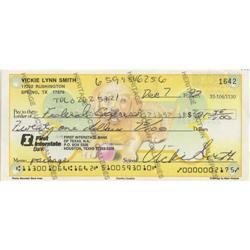 Anna Nicole Smith Check Signed "Vickie Smith"