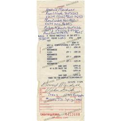 Anna Nicole Smith Bloomingdale's Sales Receipt