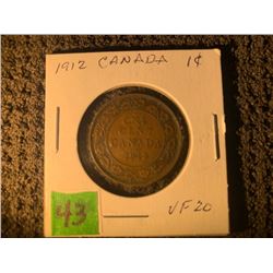 CANADA 1912 1 CENT VF
