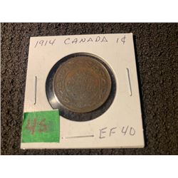 CANADA 1914 1 CENT EF