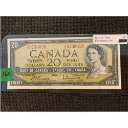 1954 $20.00 BE/RA X/E 5739028