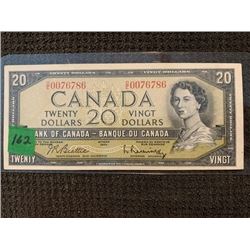 1954 $20.00 BE/RA O/E0076786 UNC.