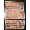 Image 1 : 3 $2.00 NOTES 1954 1974 1986