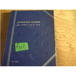 CDA. NICKEL SET 1922 TO 1960 MISSING 1925 & 1926 FAR