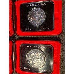 2 1970 MANITOBA NICKEL DOLLARS 1870 -1970