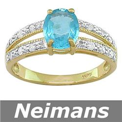 Certified 2.00 ct Ruby, Sapphire & VS Diamond Ring 14kt