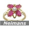 Image 1 : Vintage 5.00 ct Certified Ruby & Diamond Ring 14kt Gold