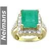 Image 1 : Vintage 3.25 ct Tourmaline & Diamond Ring 14K Gold CERT