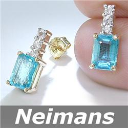 Vintage 8.50 ct Green Amethyst & Sapphire Ring 14k Gold