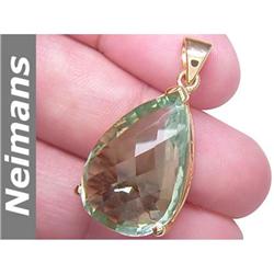 4.25 ct Sapphire & VS Diamond Pendant 14kt Gold