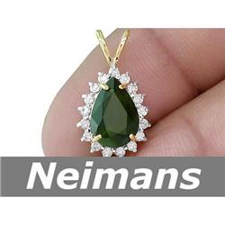 Gem 3.50 ct Certified Pink Tourmaline & Diamond Pendant