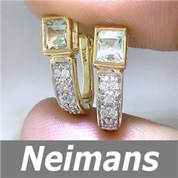 Certified .75 ct Green Sapphire & VS Diamond Ring 14K