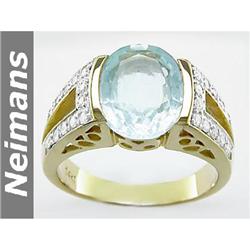 Gem Quality 2.25 ct Green Tourmaline & VS Diamond Ring