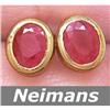 Image 1 : Certified 1.25 ct Ruby Stud Earrings 14kt Gold