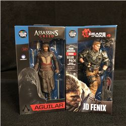 ASSASSINS CREED/GEARS OF WAR 4 ACTION FIGURE LOT