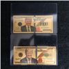 Image 1 : DONALD TRUMP GOLD FOILED NOVELTY BANK NOTES