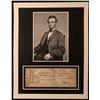 Image 1 : ABRAHAM LINCOLN SIGNED BANK CHEQUE DISPLAY (REPLICA)