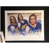 Image 1 : SLAP SHOTS HANSON BROTHERS TRIPLE SIGNED 8X10 PRINT (JSA WITNESSED)